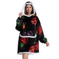 adult oversized home wearable warm fleece blanket hoodie